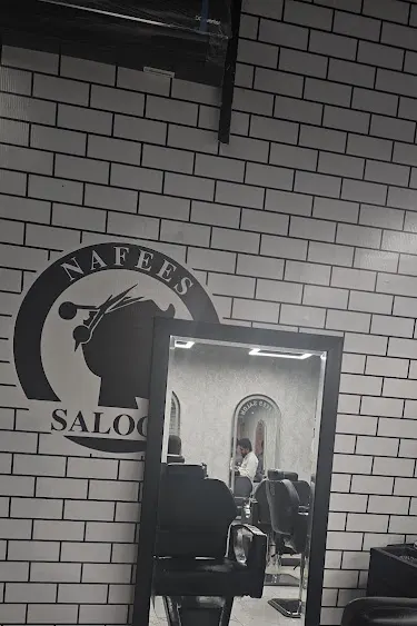 Nafees Hair Saloon styling floor in Wapda Town